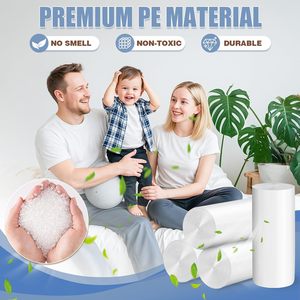<b>Small</b> Trash <b>Bags</b> 4 Gal 100 Count <b>White</b> Scent Free For Food Waste Bathroom Use - Product Image 6