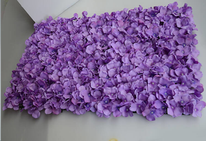 Approvisionnement d'usine 40*60cm Soie Hortensia Fleur Artificielle Tapis Mural pour Décor De Mariage Fleur Toile De Fond <span class=keywords><strong>Panneau</strong></span> De Fleur - Product Image 3