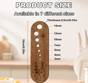 Herramienta Separadora de Hierbas de Madera de Nogal, Removedor de Tallos y Hojas de Hierbas con Múltiples Orificios, Separador de Hojas de Vegetales de Madera, Gadget de Cocina al por Mayor - Product Image 2