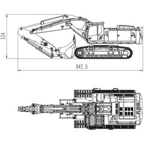 Pelle hydraulique télécommandée <span class=keywords><strong>K970</strong></span>-100S, modèle <span class=keywords><strong>HuiNa</strong></span>, jouet, voiture électrique, véhicules <span class=keywords><strong>Rc</strong></span>, 1:14 - Product Image 6