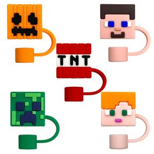 Tapones de PVC 3D personalizados al por mayor con diseño de dibujos animados, ecológicos, para popotes, accesorios para bebidas. - Product Image 5