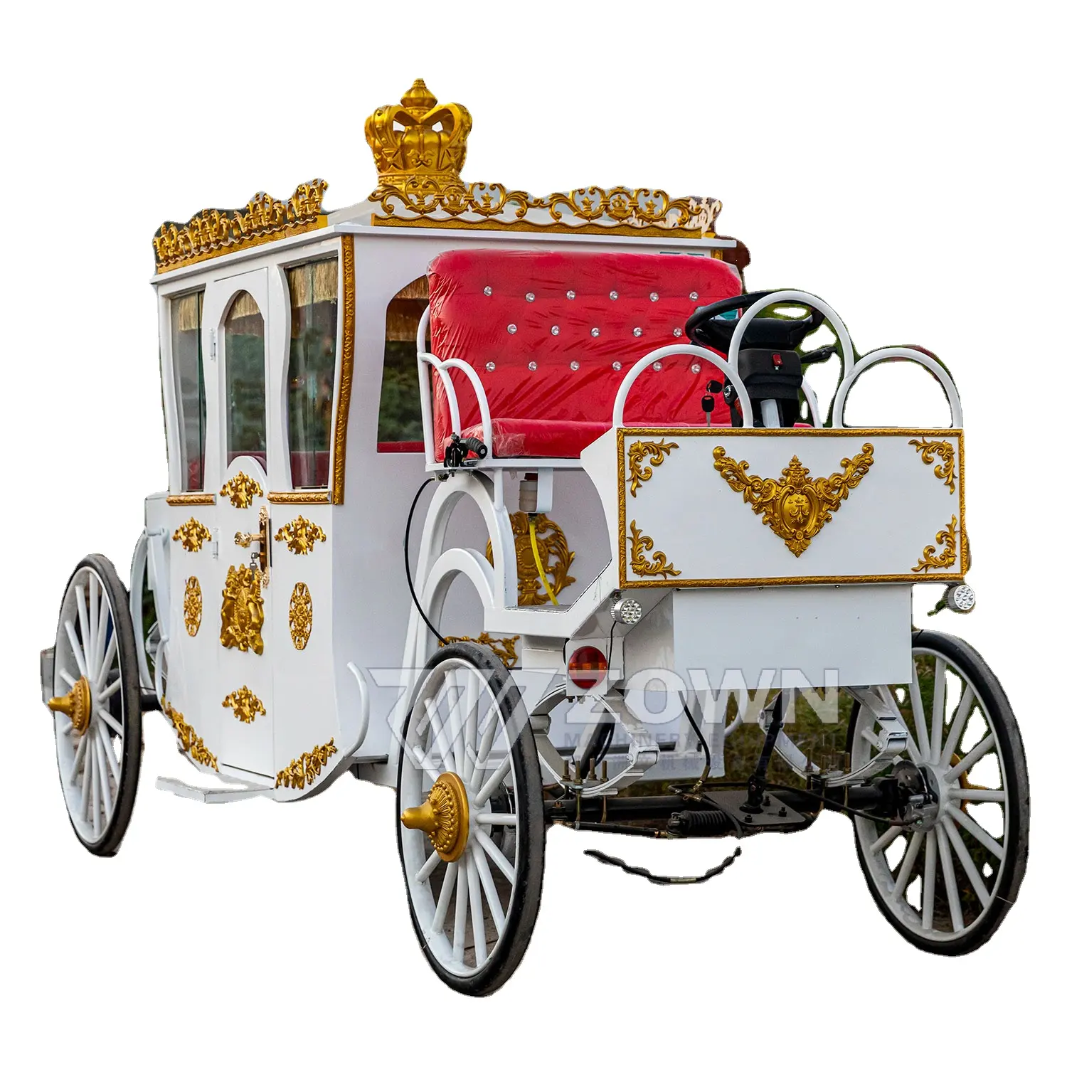 Luxurious electric royal tourist carriage wedding carriage classical comfortable European royal carriage
