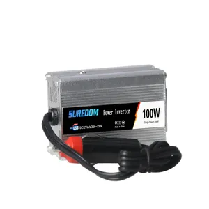 Suredom-Convertidor de potencia de onda sinusoidal modificada, mini inversor micro solar de coche para ordenador portátil, 100W, dc12v/24v ac110v/220v