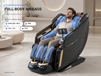 Fauteuil de massage de luxe 4D corps entier à gravité zéro 2026 avec commande vocale IA, rail SL, airbag, chauffage, rouleau pour les pieds, fauteuil inclinable électrique intelligent OEM ODM