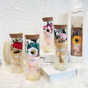 Bouteilles de souhait <span class=keywords><strong>pour</strong></span> cadeau d'anniversaire <span class=keywords><strong>pour</strong></span> filles, bouquet de fleurs artificielles romantiques, tenue longue durée, <span class=keywords><strong>pour</strong></span> <span class=keywords><strong>la</strong></span> saint-valentin, <span class=keywords><strong>2022</strong></span> - Product Image 1