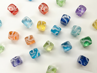 Dés de jeu personnalisés en résine nacrée marbrée, uniques, pour accessoires de jeux de société