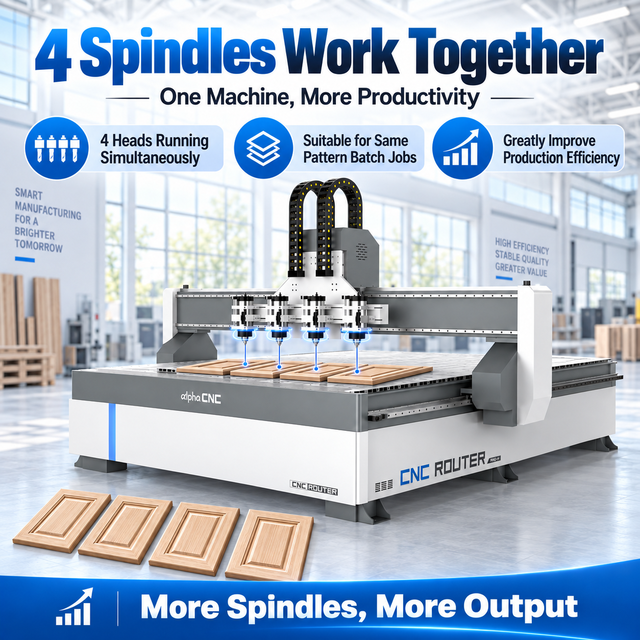 High Accuracy 4 6 8 Multi Spindle Cnc Router 1325 Hollow Carving CNC Router Machine for Wood Furniture Production