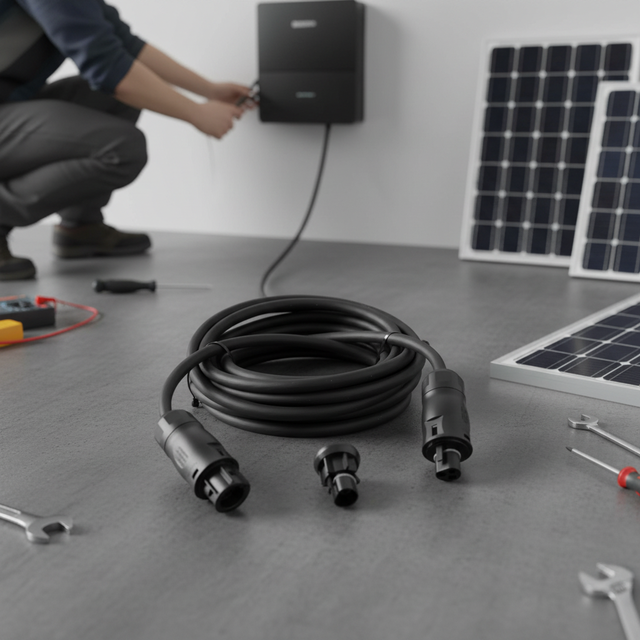 1pc 3 Cores Mains Connection Power Cable 0.5-5m for Schuko and Inverter