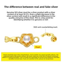 XD p3026 Fermoir pour collier et bracelet perlé fait main, connecteur d'extrémité en argent S925, fermoir en forme de fleur pour la pose de perles