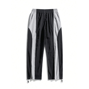 KingSen 100% Nylon Waterproof Loose-Fit Patchwork <b>Elastic</b> Waist Pants for Men OEM Streetwear Trousers Factory Wholesale - Product Image 5