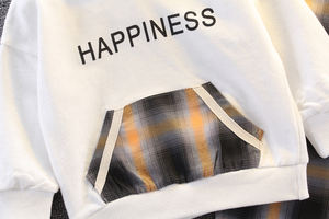 Conjunto de Dos Piezas de Sudadera con Capucha y Pantalones de Algodón de Manga Larga Estilo Occidental Informal para Bebés Niños - Product Image 4