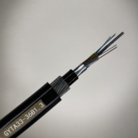 Cable de fibra óptica de modo único blindado enterrado directo personalizado Gyta 144 con funda doble de 4/24 núcleos para uso en exteriores