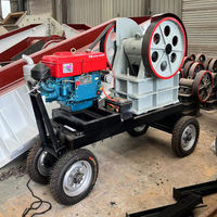 Concasseur à mâchoires mobile portable haute efficacité PE 250 X 400 Diesel pour la concassage de pierres et de granit