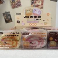 Squishy - Super moelleux, ultra-doux, adorable, en forme de petit pain vapeur, délicieusement collant, PU Factory OPP
