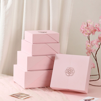 Boîte cadeau rigide haut de gamme en papier recyclé, double compartiment, portable et réutilisable, pour cadeaux d'entreprise et de conférence