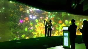 โฮโลแกรม 3 มิติ บนผนังอาคาร <span class=keywords><strong>เครื่อง</strong></span>ฉายภาพแบบอินเทอร์แอคทีฟด้วยเลเซอร์อินฟราเรด <span class=keywords><strong>เครื่อง</strong></span>สัมผัสแบบอินฟราเรด เกมส์สัมผัสพื้นแบบอินเทอร์แอคทีฟในร่ม - Product Image 5