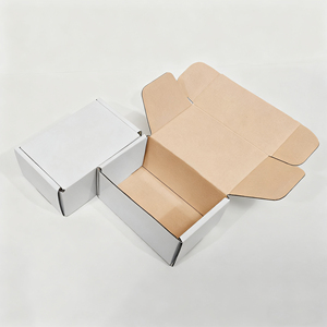 Caja de Cartón Corrugado para Envíos <span class=keywords><strong>Internacionales</strong></span>, Color Blanco y Marrón, para Perfumes, Pequeñas Empresas y Sombreros - Product Image 1