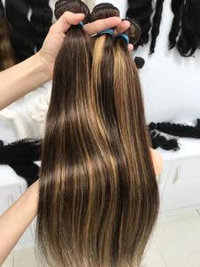 Commercio all'ingrosso di Colore di Evidenziazione Dei <span class=keywords><strong>Capelli</strong></span> Del Tessuto Bundles Clou Marrone, Colore Misto Marrone Bionda Brasiliana dei <span class=keywords><strong>capelli</strong></span> - Product Image 5