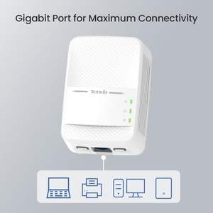 Kit Adaptador Powerline Tenda AV1000 CPE, Puertos Gigabit, Extensor AC650 de Doble Banda, Plug & Play, Transmisión de Video HD/3D/4K, Juegos (PH10) - Product Image 5