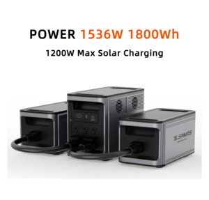 แบตเตอรี่สำรอง SAMAS LiFePO4 ความจุ 1536Wh/1800W สูงสุด 4608Wh พร้อมอะแดปเตอร์ AC แบบ EU คลื่นไซน์บริสุทธิ์ ช่องเสียบ RV ช่องจุดบุหรี่  จั๊มสตาร์ท - Product Image 1