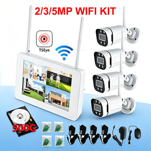 TSEye Kit NVR Wifi de 4 Canales con Monitor LCD de 10.1 Pulgadas, 2/3/5MP, Sistema de Vigilancia y Monitoreo CCTV para el Hogar con Disco Duro de 500G - Product Image 1