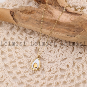 Bijoux de luxe en acier inoxydable plaqué or 18 carats Collier personnalisé en forme d'œuf de fruit d'huile de vache pour maman - Product Image 6