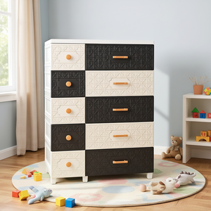 Armoire de rangement en <span class=keywords><strong>plastique</strong></span> de luxe à <span class=keywords><strong>5</strong></span> niveaux, grande capacité, durable, organiseurs de rangement, <span class=keywords><strong>tiroirs</strong></span> pour chambre à coucher, salon - Product Image 3