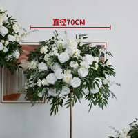 NINI Kunstmatige Rozen Groenblijvende Bloemenbal Bruiloft Boogwagen Winkelopening Hangende Decoratie Ornament Bloemdecoratie