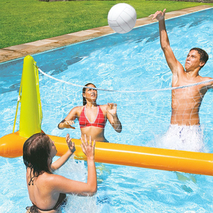 Swimming Pool Toy Volley Ball Game Family Kids Play Inflatable Fun PVC Inflatable Water Volleyball Stand <strong>Set</strong> with <strong>Net</strong> - Product Image 5