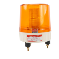 Luz de Advertencia Giratoria Industrial de Seguridad y Protección con LED Amarillo, Destello Estroboscópico y Sonido de Alerta