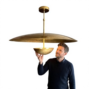 Lampe suspendue industrielle en métal, montage au plafond rond, décoration durable pour la maison, salon, lampe personnalisée pour intérieur - Product Image 2