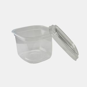 Sulide 500ML Contenedor de tiramisú transparente desechable Pudín Jalea PP Plástico Cuadrado Postre Tazas Cajas con tapas - Product Image 4