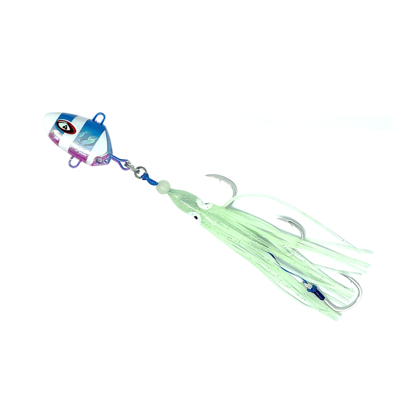 Esche Luminose Per Pesca In Acqua Salata &ndash; Gamberetti Polpo Calamari, Jig 14cm 20g (Lotto Da 10)