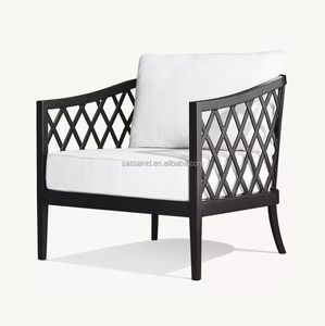 Ensembles <span class=keywords><strong>de</strong></span> meubles <span class=keywords><strong>de</strong></span> <span class=keywords><strong>jardin</strong></span> et <span class=keywords><strong>de</strong></span> patio extérieurs Sassanid pour hôtels et complexes hôteliers, fauteuil lounge <span class=keywords><strong>en</strong></span> <span class=keywords><strong>aluminium</strong></span> moulé gris pierre, artisanal - Product Image 2
