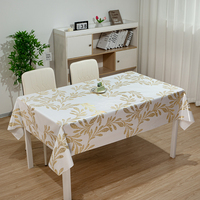 Nappe Rectangulaire en PVC Imprimée Feuilles d'Or RNPT avec Logo – Fabrication de Nappes de Table