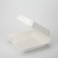 Ppas Free Eco-friendly Fiber végétale To Go récipient alimentaire Compostable canne à sucre Bagasse boîte à pulpe