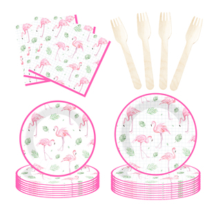 Platos de Papel Ovalados Desechables con Diseño de Flamenco DAMAI, Decoración para Fiestas, Suministros para Fiestas de Cumpleaños, Juego de Vajilla - Product Image 3