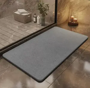 Ultra-Absorbent Stone Bath Mat Non-Slip Quick Drying Bathroom Floor Mat For Bathroom