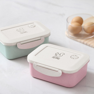 Squirrel Bento Box Round Seal Lid Lunch Container Pink And Mint Green Food Storage With Squirrel Logo - Product Image 2