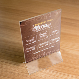 Rõ Ràng Trong Suốt Countertop A6 <span class=keywords><strong>Menu</strong></span> Acrylic Đăng Chủ Hiển Thị Đứng - Product Image 2