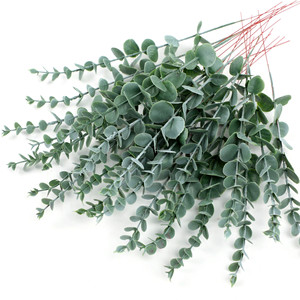 Hojas de Eucalipto Artificiales de Alta Simulación L45, Decoración para Bodas y Hogar, Flores de Seda y Plástico Suave, Follaje Verde - Product Image 1