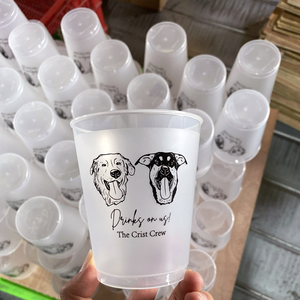 Gobelets en <span class=keywords><strong>plastique</strong></span> de jus de stade givré réutilisables personnalisés pour la fête de mariage - Product Image 3