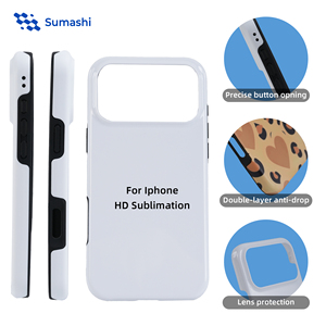 เคสเปล่าสำหรับพิมพ์ลายแบบ Sublimation สำหรับ iPhone 17 Pro Max 2 in 1 วัสดุ PC TPU สำหรับ DIY พิมพ์ลายเองได้  แบบรีดร้อน  ป้องกันการกระแทก  ขายส่ง - Product Image 4