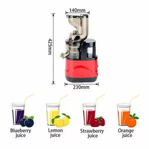 Extractor de Jugos de 1.5L, Motor Eléctrico de Corriente Continua, Cuchilla de Acero Inoxidable, Expulsión Automática de Pulpa, Carcasa de Plástico Roja, Uso Doméstico - Product Image 4