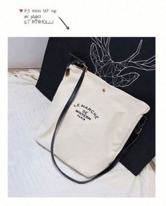 Sac à bandoulière en coton pour femme, nouveau design, sac de shopping décontracté en toile, sac messager avec poignées en cuir - Product Image 5