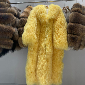 Luxury Winter Extra Long <strong>Floor</strong> <strong>Length</strong> <strong>Coat</strong> Women Real Mongolian Lamb Fur <strong>Coat</strong> for Women - Product Image 2