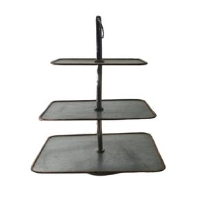 Ensemble de support à gâteau carré en métal marbré gris, plateau de décoration de mariage, plaque de Base, thé haut or argent pour mariage, fête d'anniversaire - Product Image 3