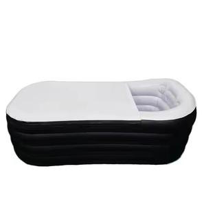 Bañera Inflable Plegable Portátil con Logotipo Personalizado para Adultos, Bañera Ovalada de PVC para Baños de Hielo, Ducha y Hidromasaje - Product Image 1