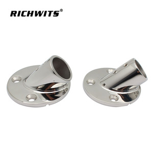 Suministro directo de fábrica Hardware de cubierta de acero inoxidable Base de brida redonda de 45 grados - Product Image 6