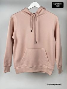 Sweat-shirts à capuche unisexe en coton rose uni double couche 350 g/m² – Épais, confortables, élégants et vierges – Achat en gros – Haute qualité - Product Image 4